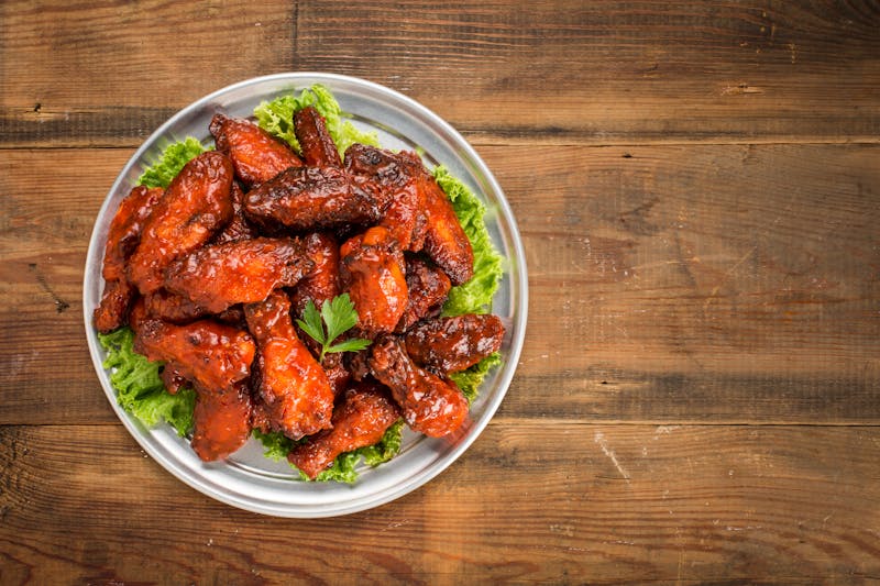 BBQ smoked wings at Wing Snob